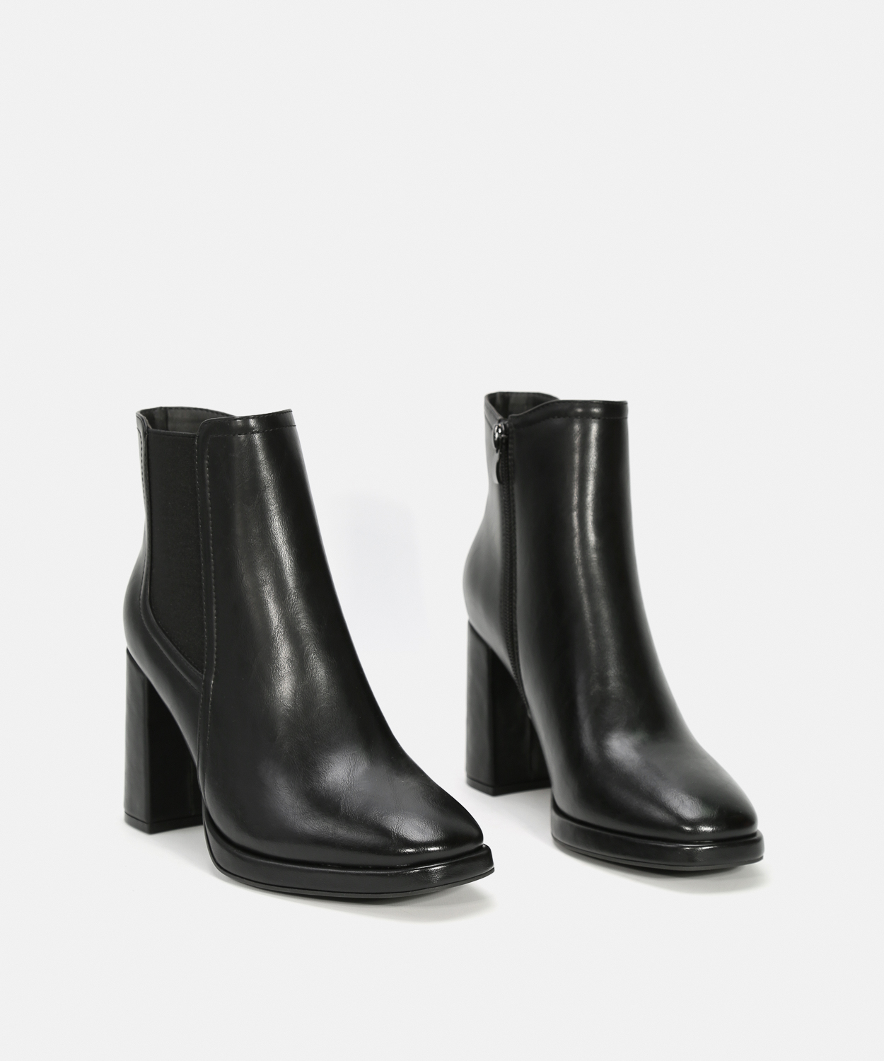 Botins salto bico quadrado